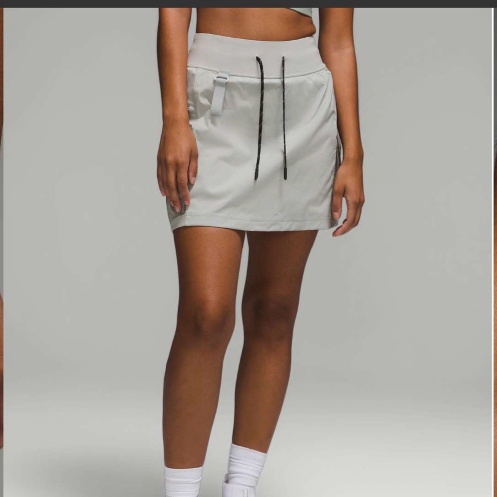 Lululemon Light Gray Cargo Skirt
